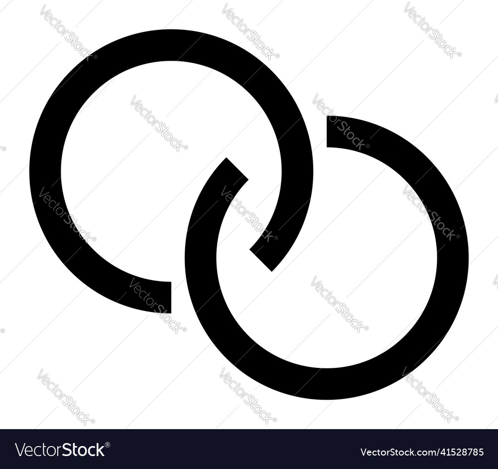 Interlace interconnected intersecting circles Vector Image Interlace interconnected intersecting circles