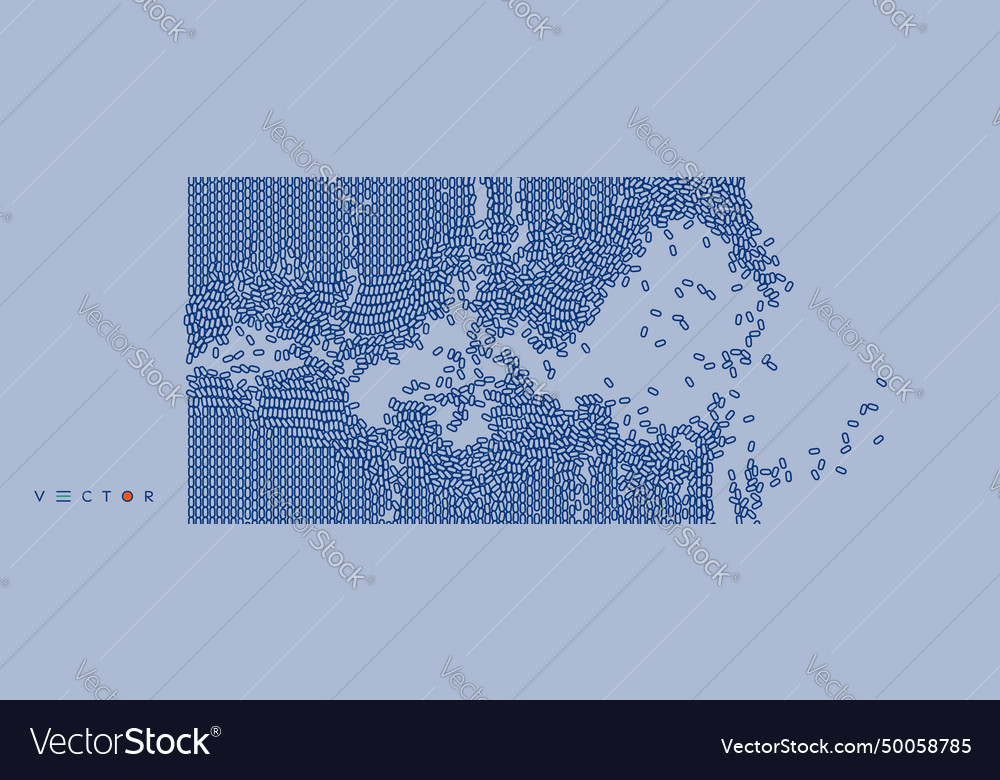 Irregular array or matrix of random ovals vector image Irregular array or matrix of random ovals
