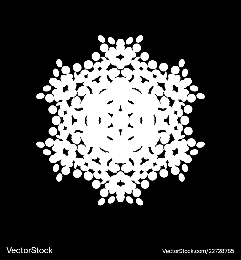 Isolated halftone snowflake Royalty Free Vector Image