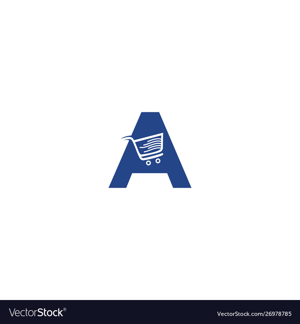 Letter a shopping logo design