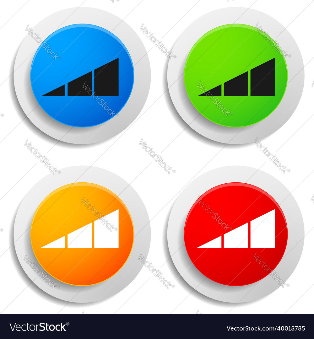 Level progress indicator icon meter gauge Vector Image Level progress indicator icon meter gauge