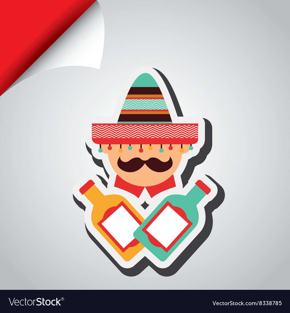 Mexican culture icon design Royalty Free Vector Image