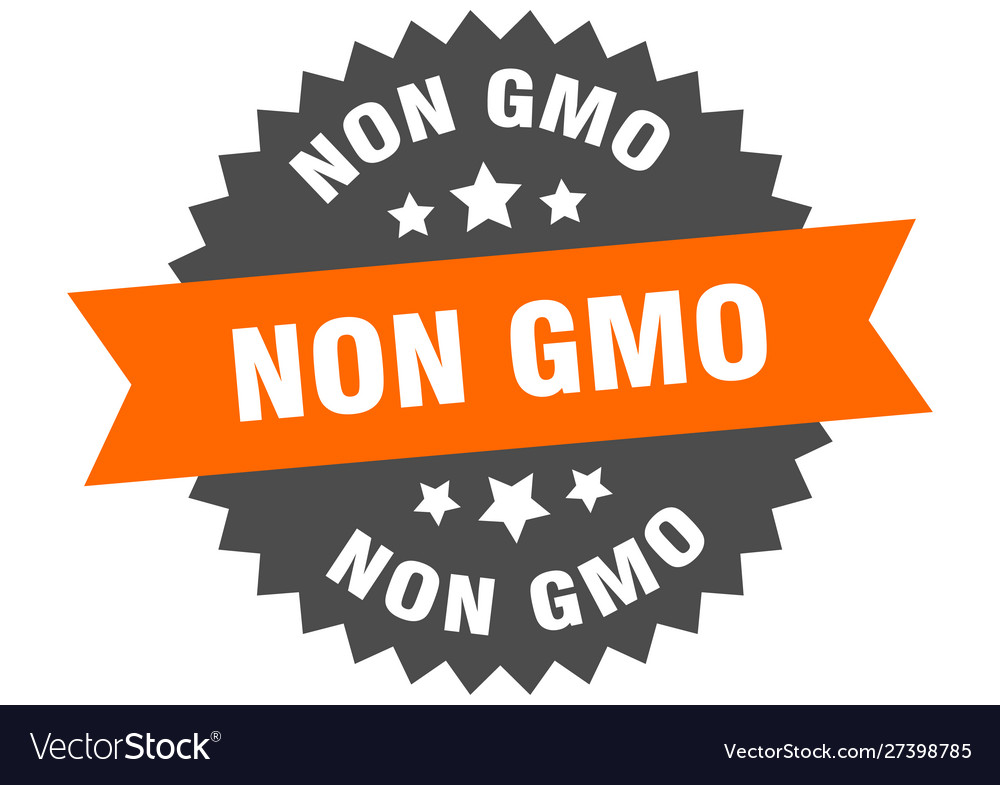 Non gmo sign orange-schwarz kreisband