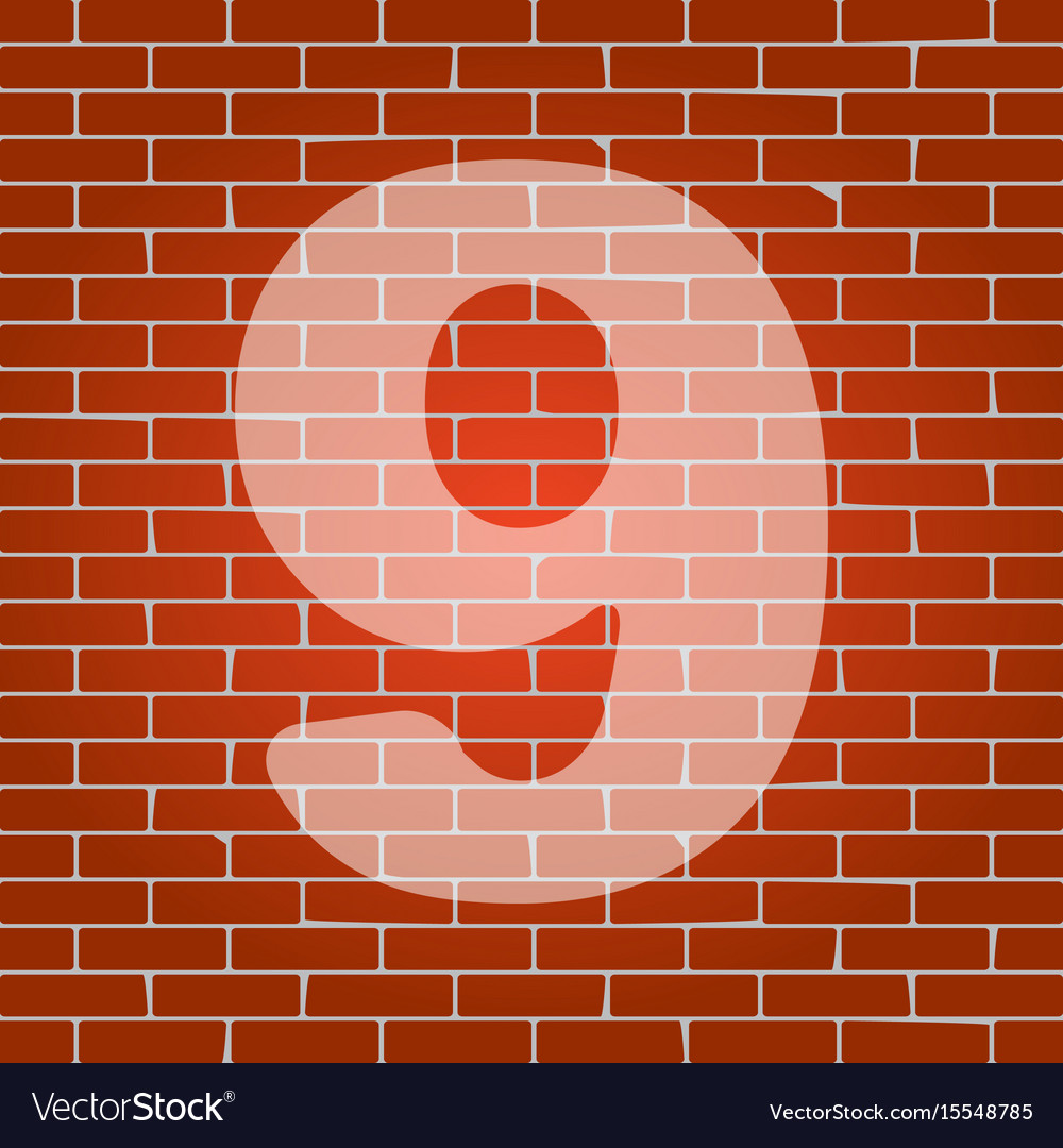 Number 9 sign design template element