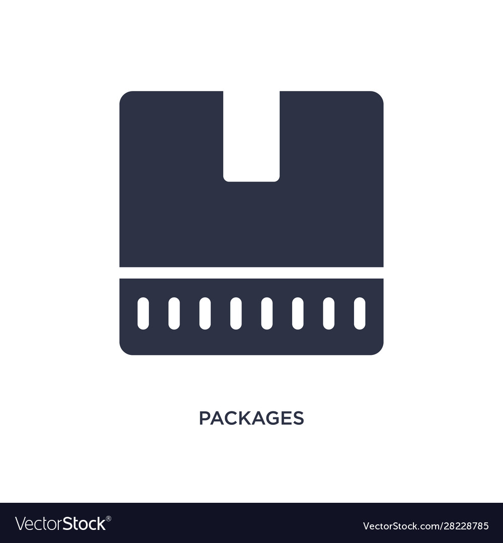 Packages icon on white background simple element