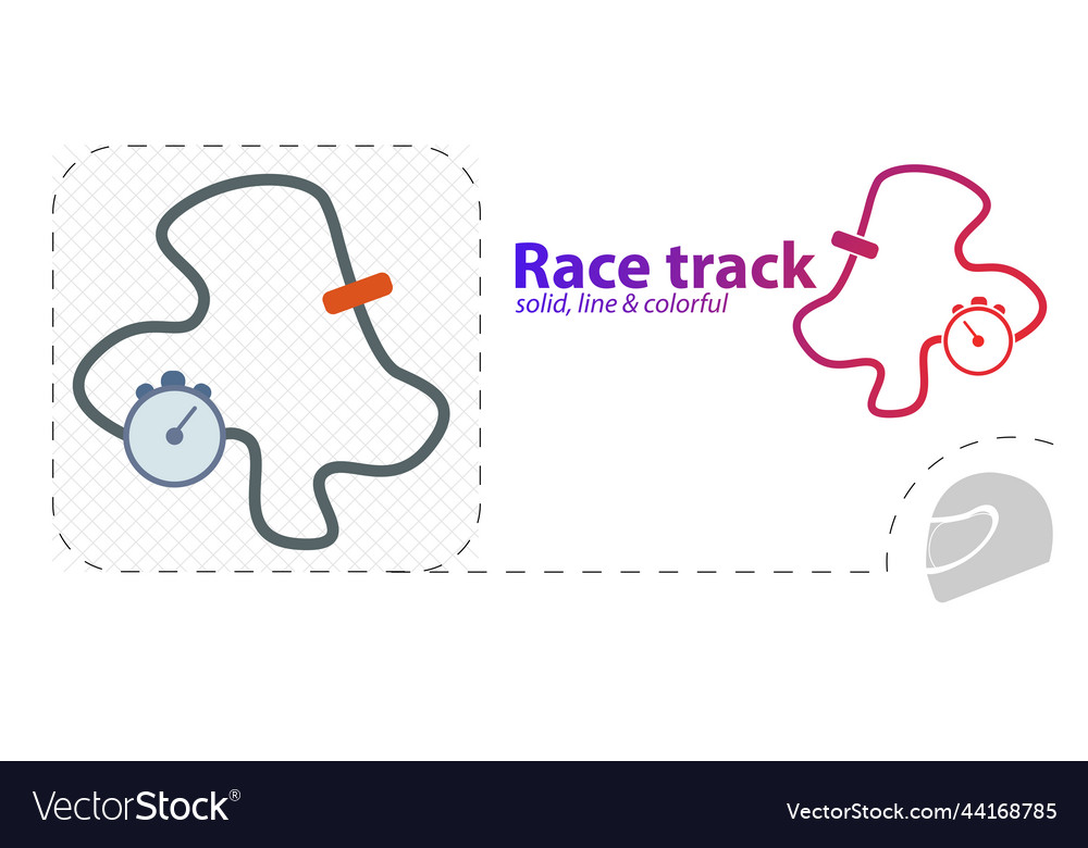 Race track with lap time isolated flat