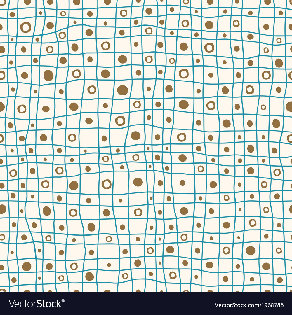Seamless pattern of hand drawn netting and dots
