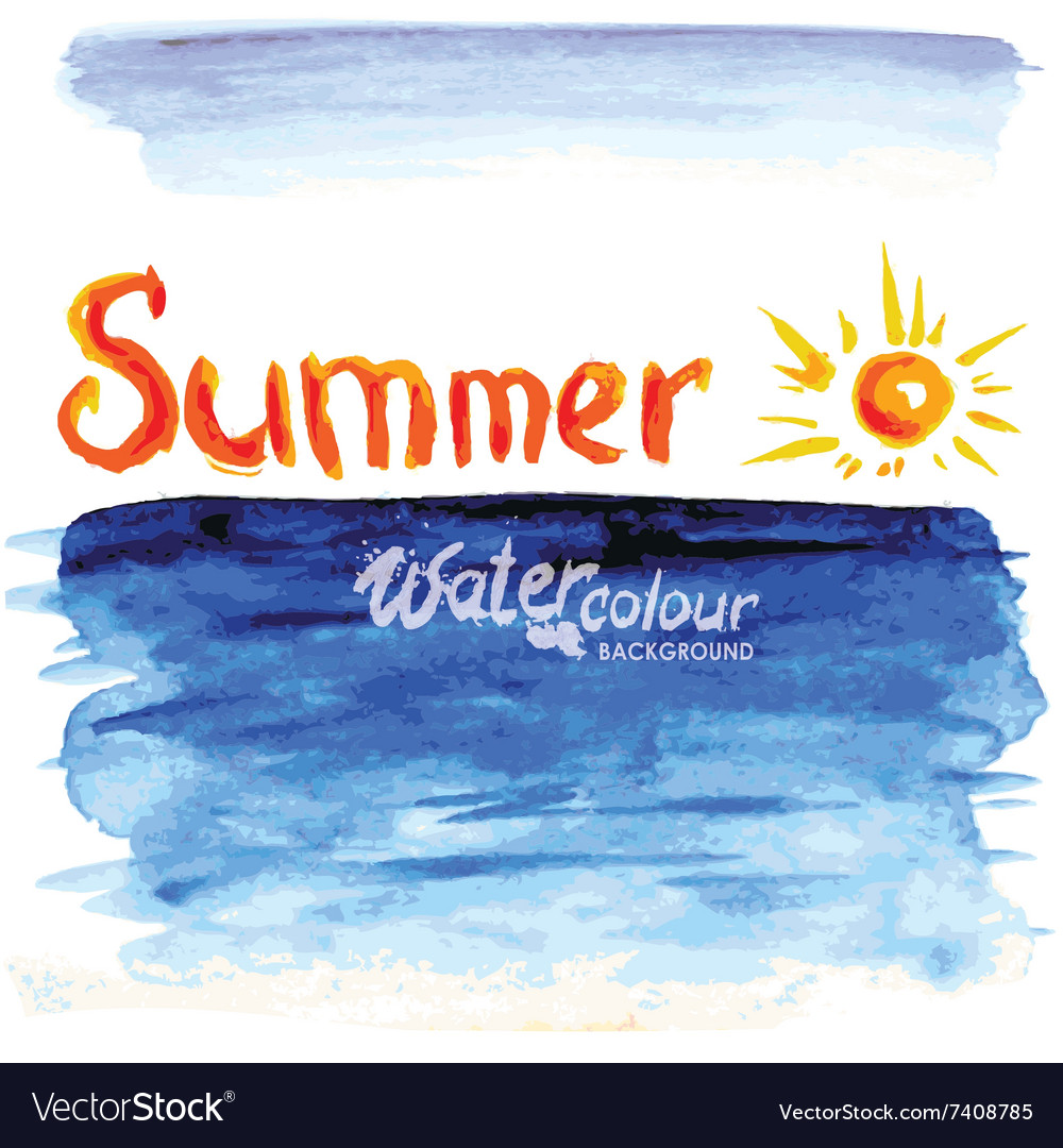 Seascape watercolor style