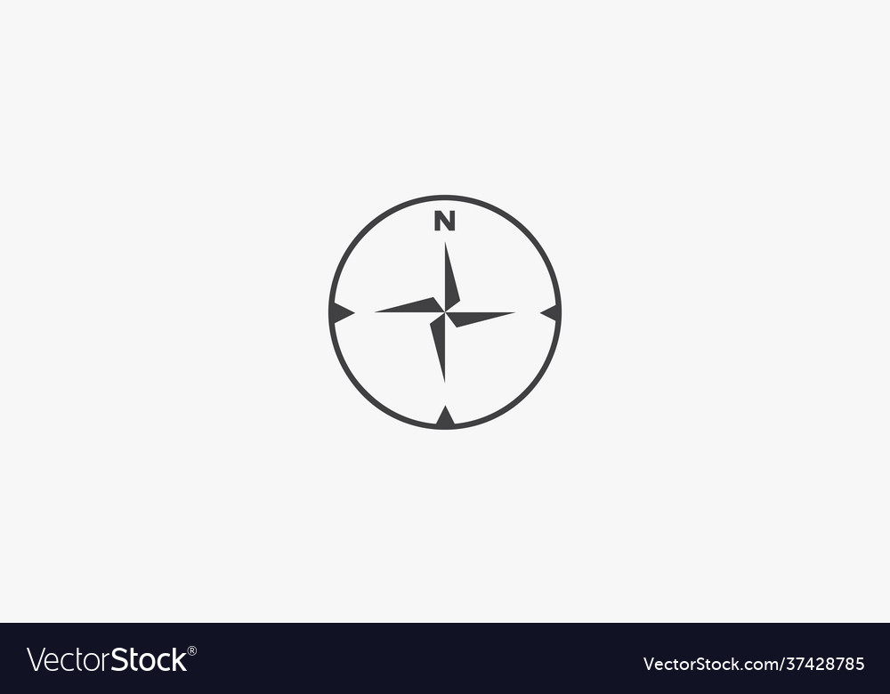 Simple compass vector image Simple compass