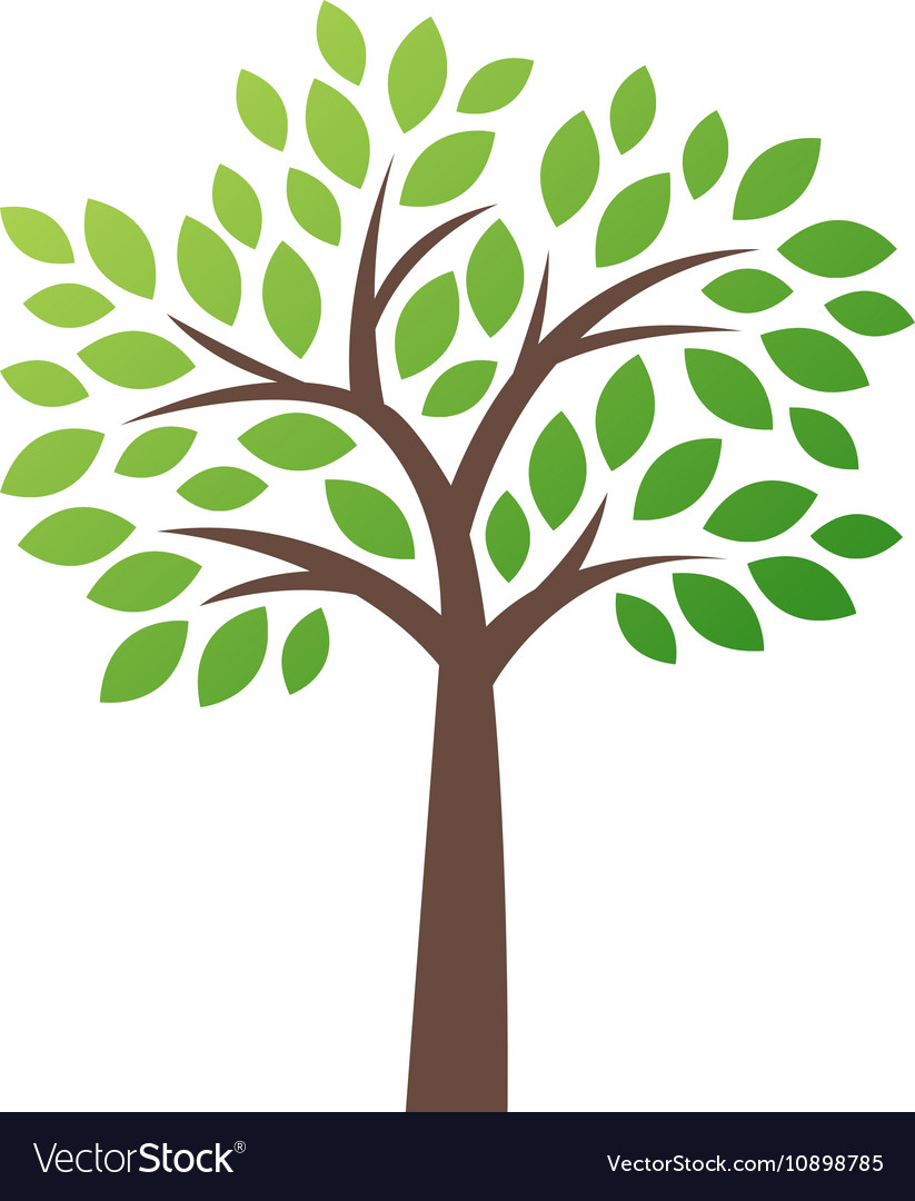 Stylized tree logo icon