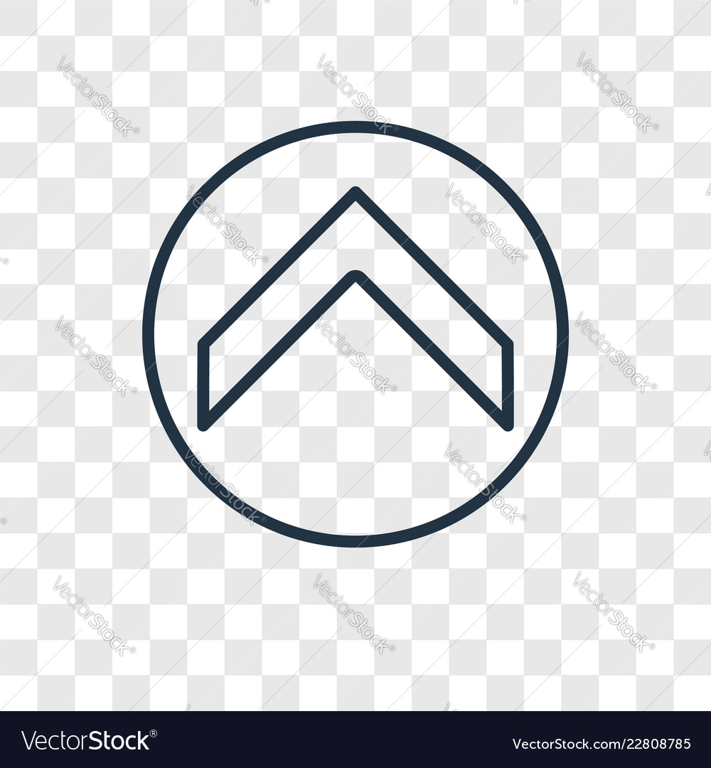 Up arrow concept linear icon isolated vector image Up arrow concept linear icon isolated