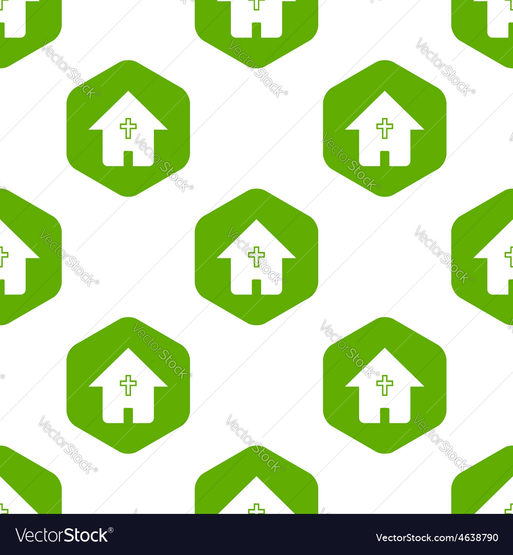 Christian house pattern Royalty Free Vector Image