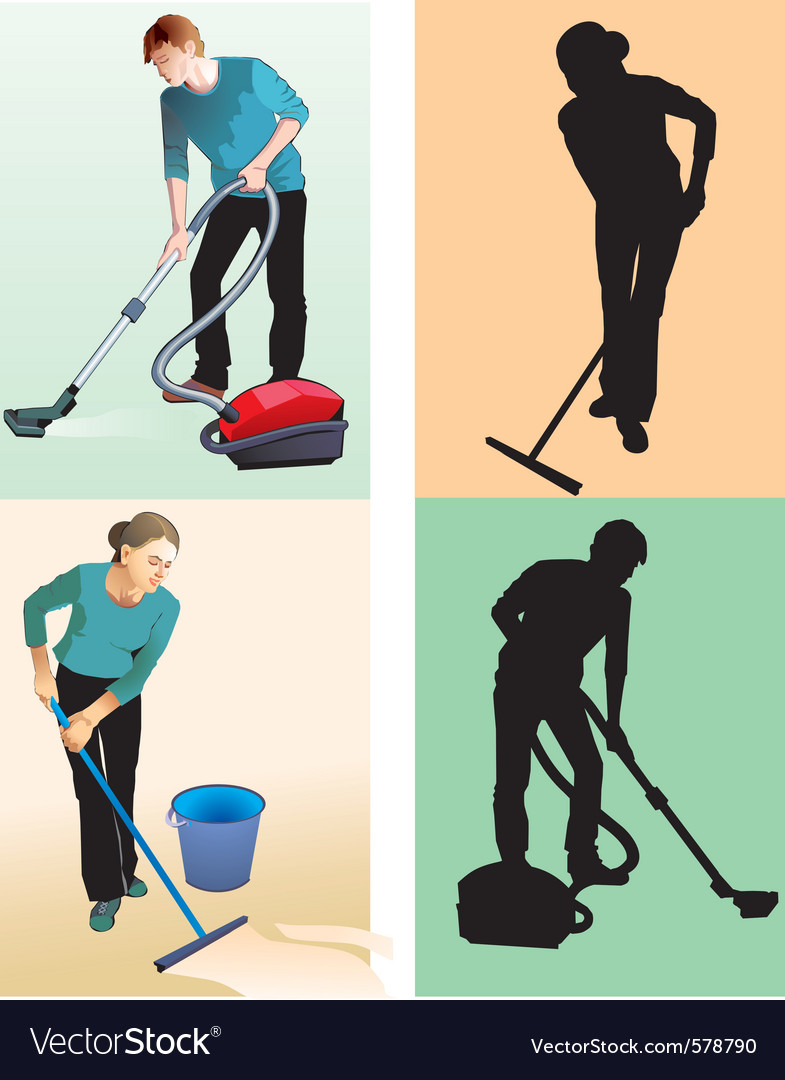 Cleaners Royalty Free Vector Image VectorStock