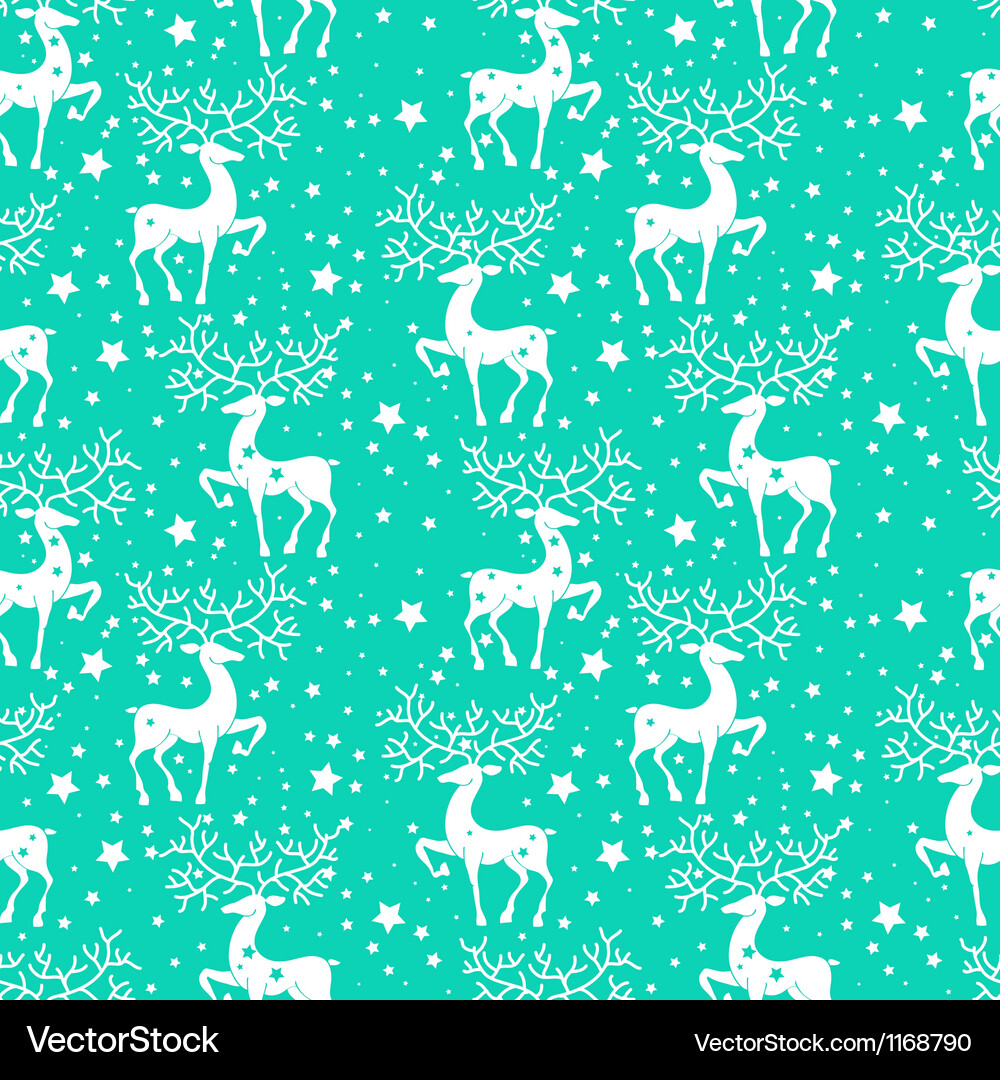 Deer seamless pattern Royalty Free Vector Image