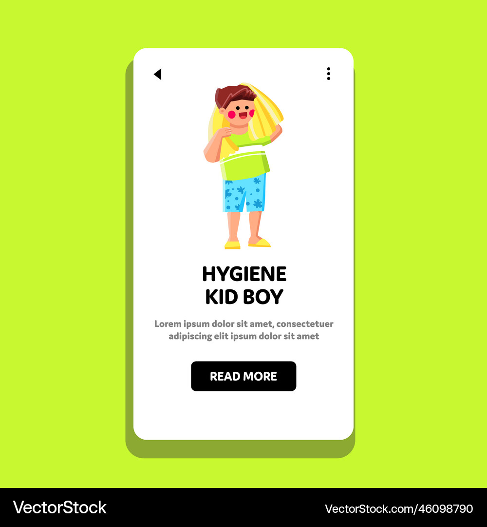 Hygiene Kid Boy Royalty Free Vector Image Vectorstock