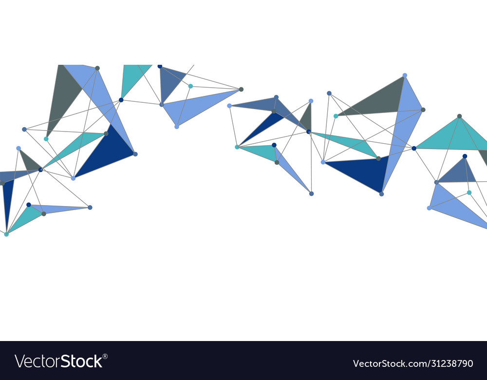 Line points connections triangular technology vector image Line points connections triangular technology