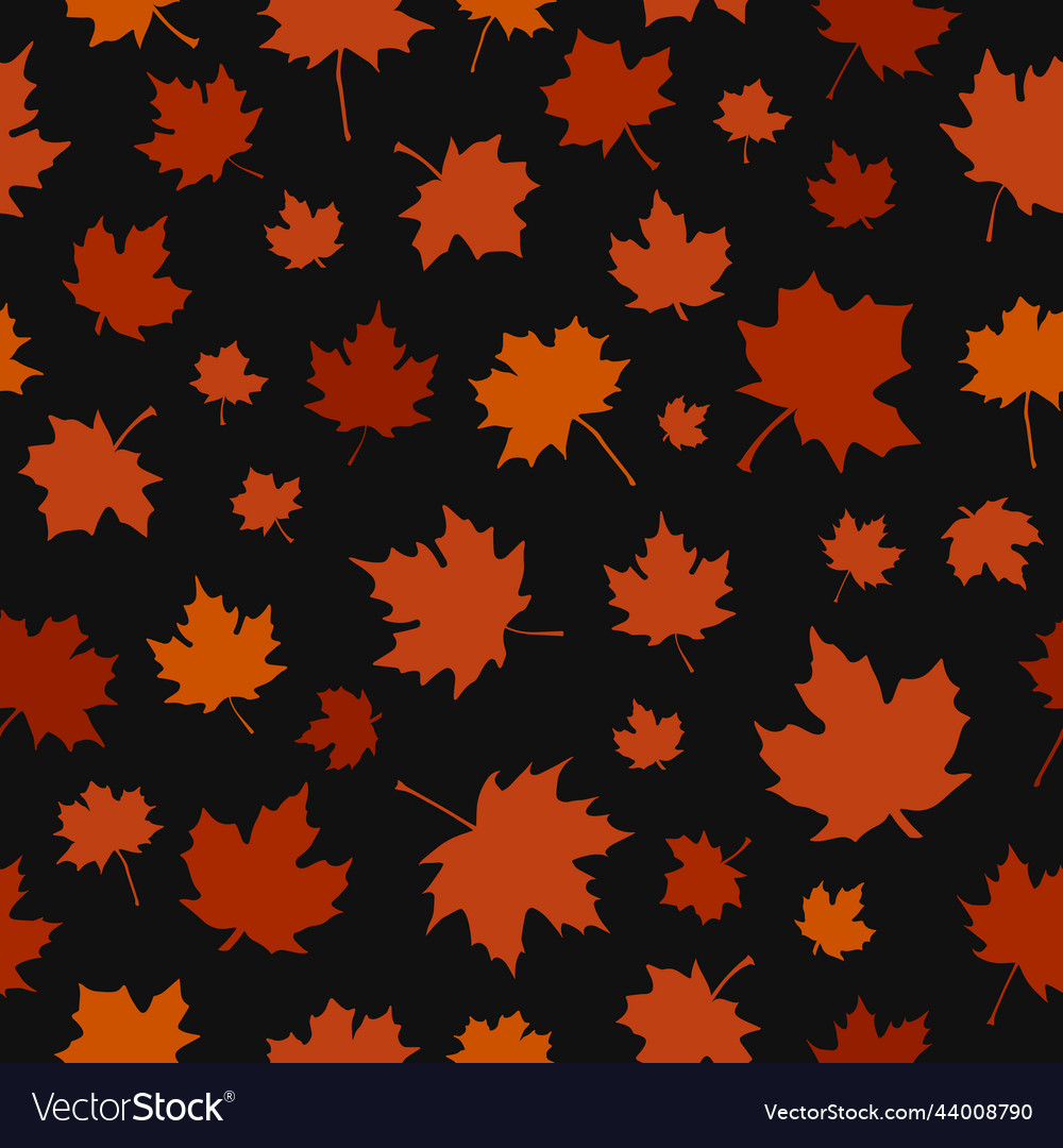 Seamless pattern with many red maple leaves vector image Seamless pattern with many red maple leaves