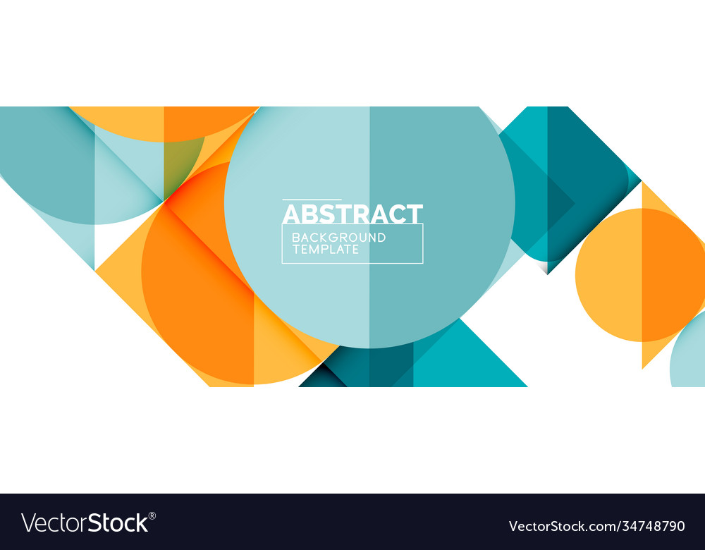 Simple circles and triangles abstract background vector image Simple circles and triangles abstract background