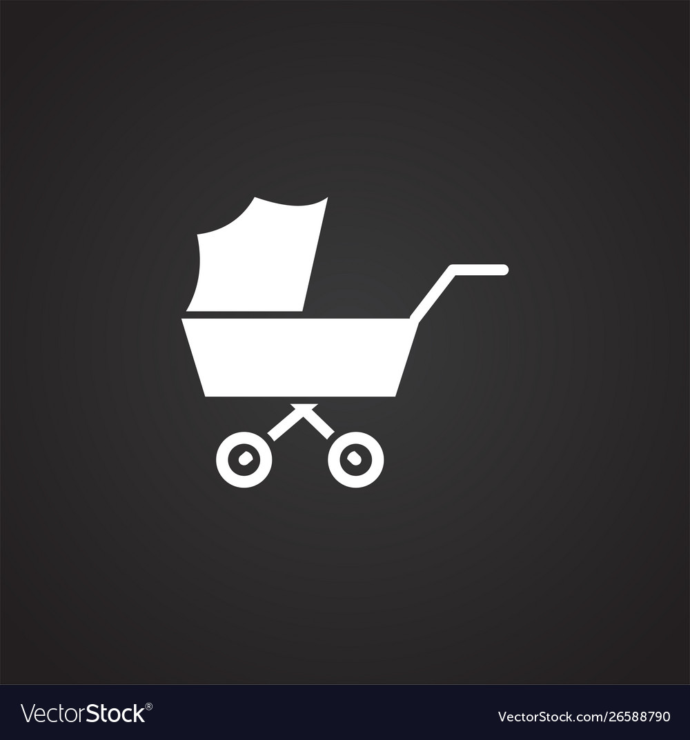 Stroller icon on background for graphic and web