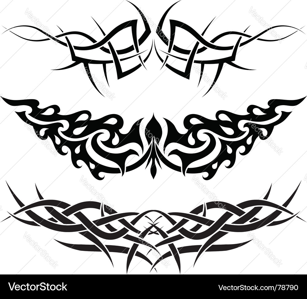 Tattoos set Royalty Free Vector Image - VectorStock