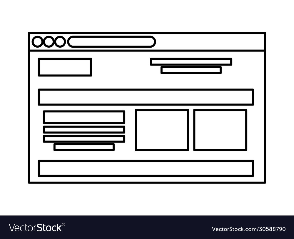 Web page template isolated icon