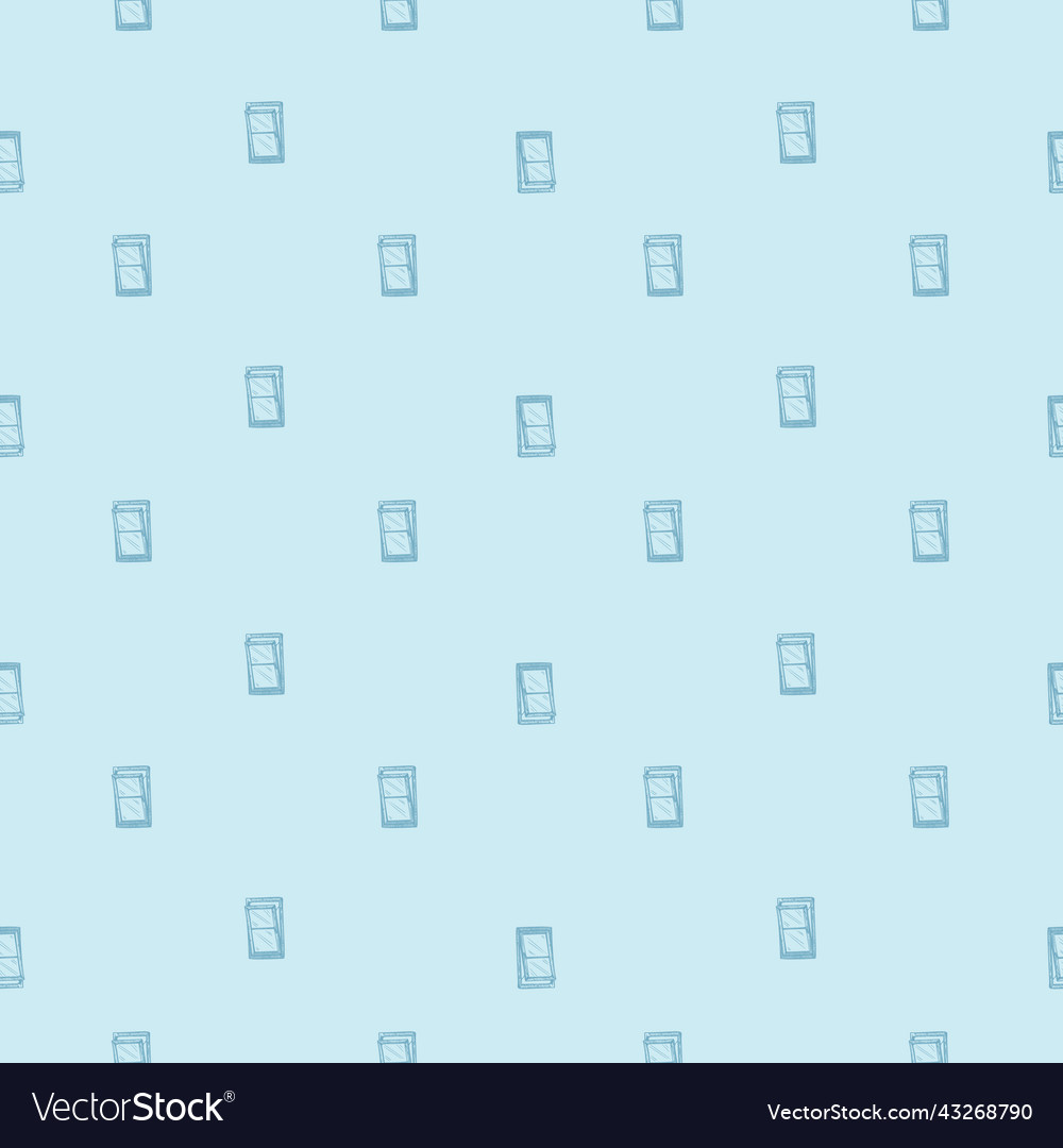 Windows lean forward engraved seamless pattern Vector Image Windows lean forward engraved seamless pattern