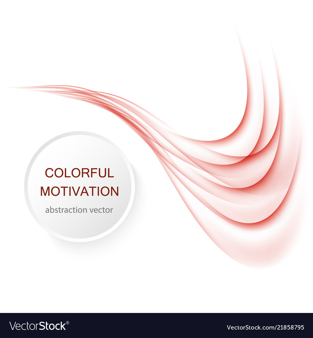 Abstract red color wave design element vector image Abstract red color wave design element