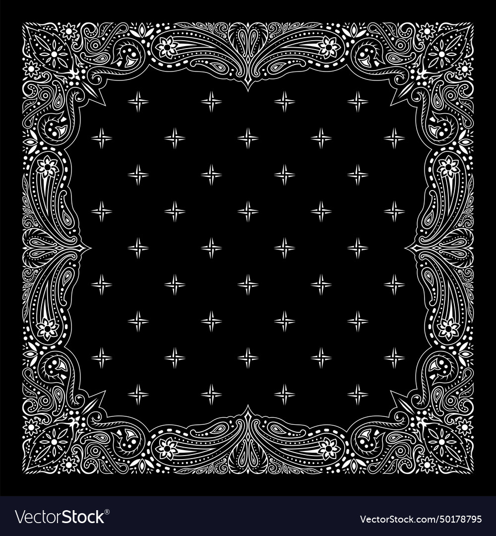 Bandana template 3 Royalty Free Vector Image - VectorStock