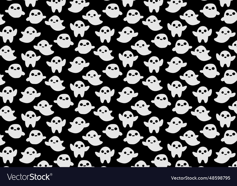 Cartoon cute ghost face isolated halloween theme Vector Image