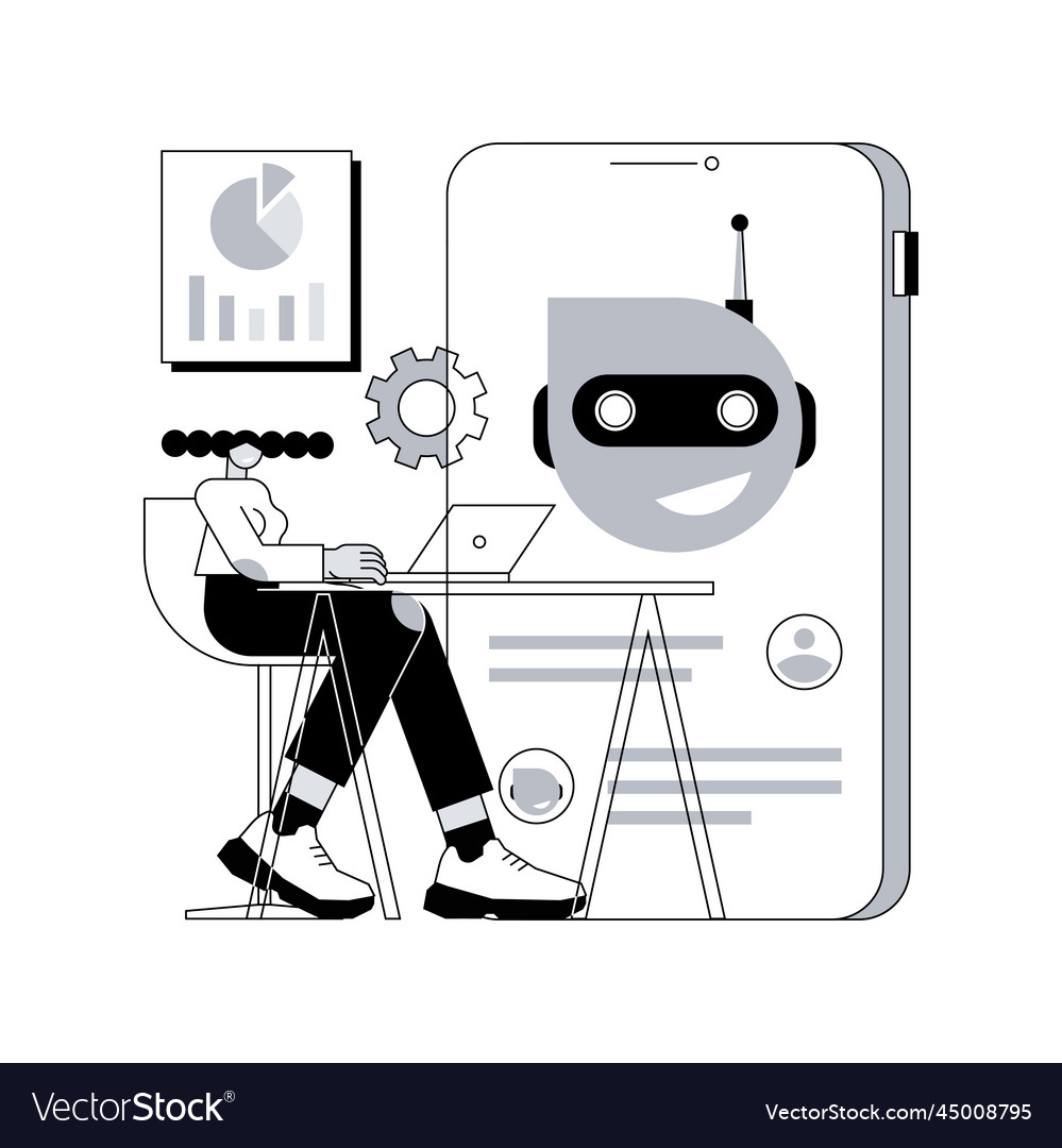 Chatbot development platform abstract concept Vector Image Chatbot development platform abstract concept