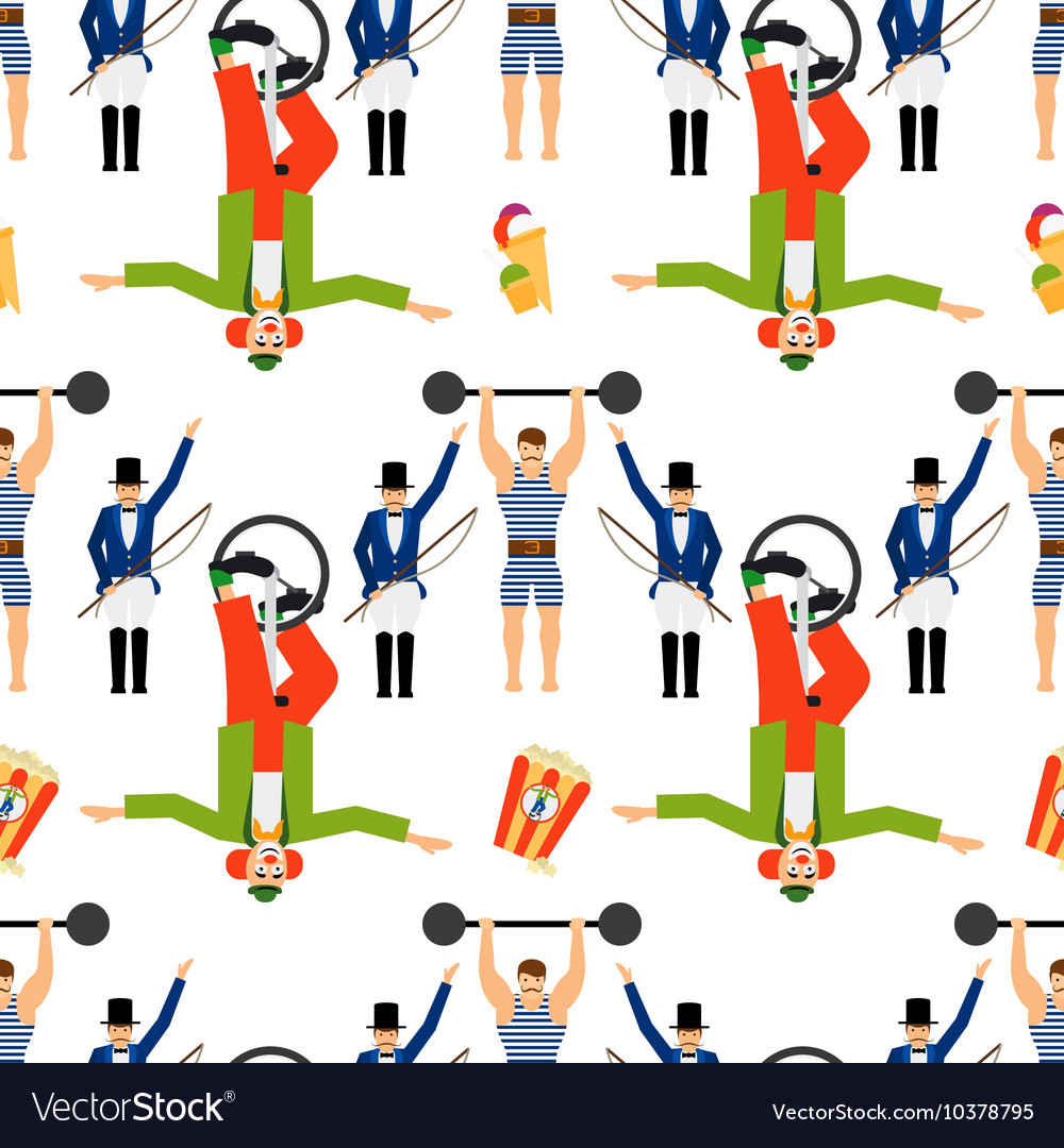 Circus elements seamless pattern