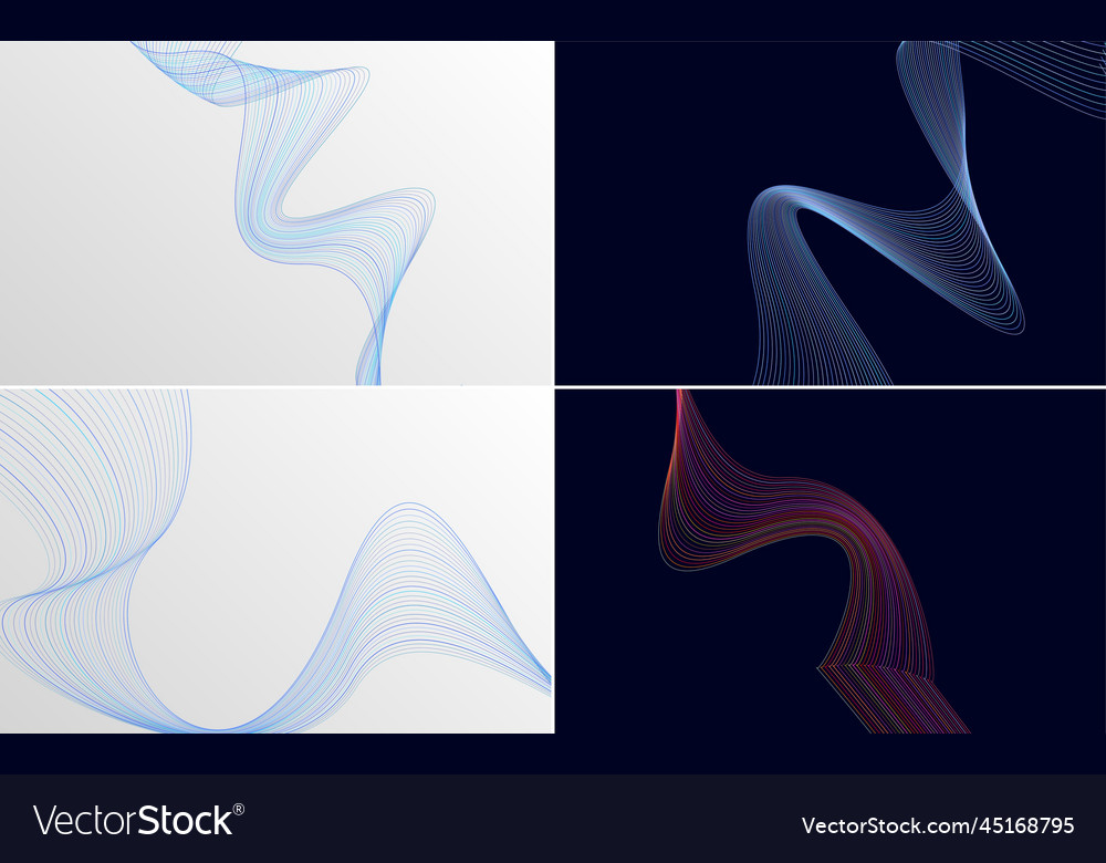Collection of geometric minimal lines pattern set Vector Image Collection of geometric minimal lines pattern set