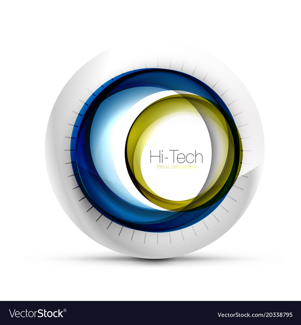 Digital techno sphere web banner button or icon