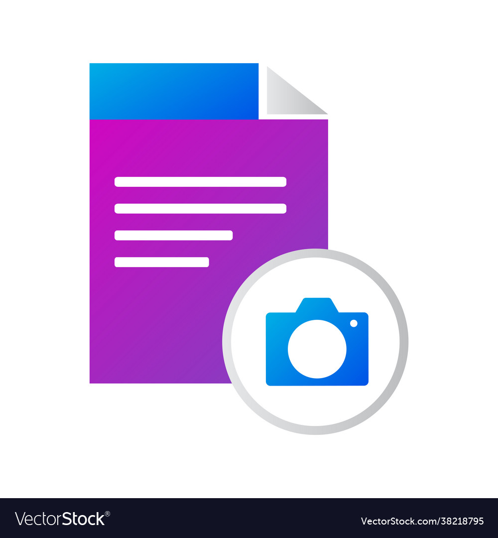File icon with camera gradient style