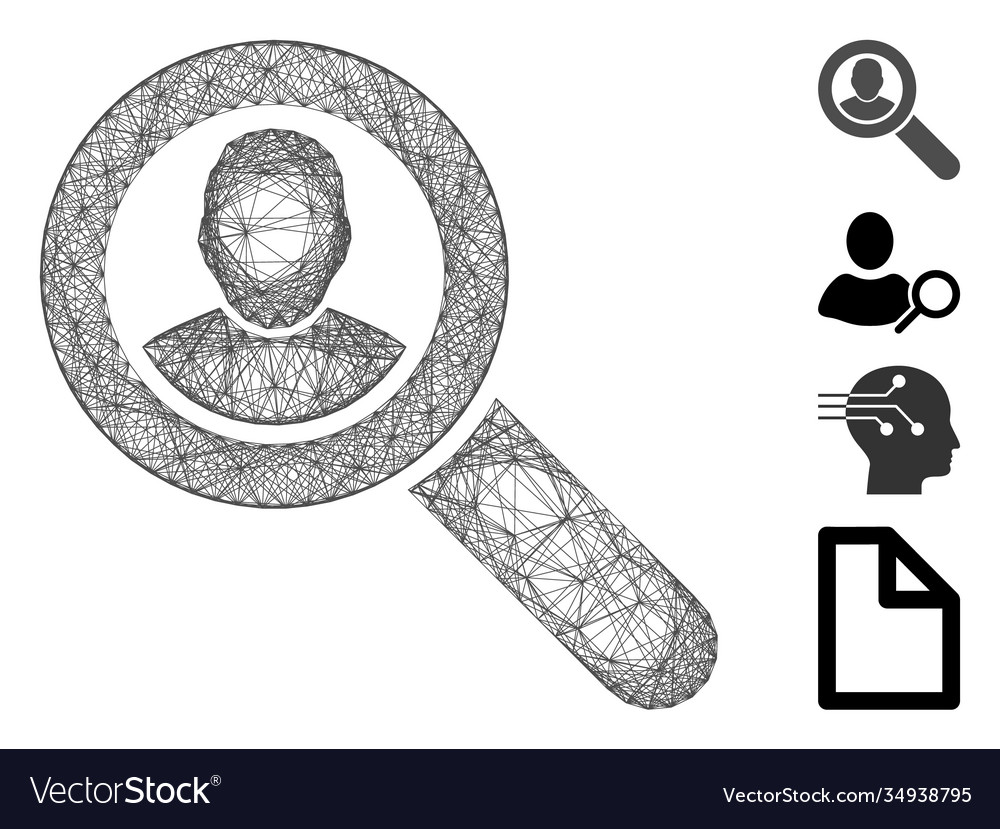 Net search user mesh vector image Net search user mesh