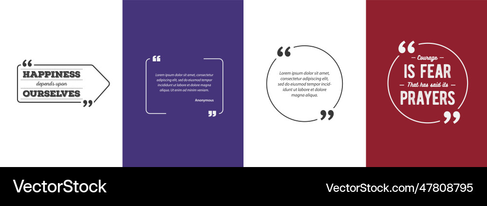 Remark quote template bubble set Royalty Free Vector Image