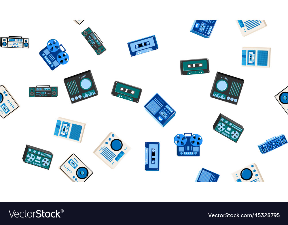 Seamless pattern endless with music audio tech