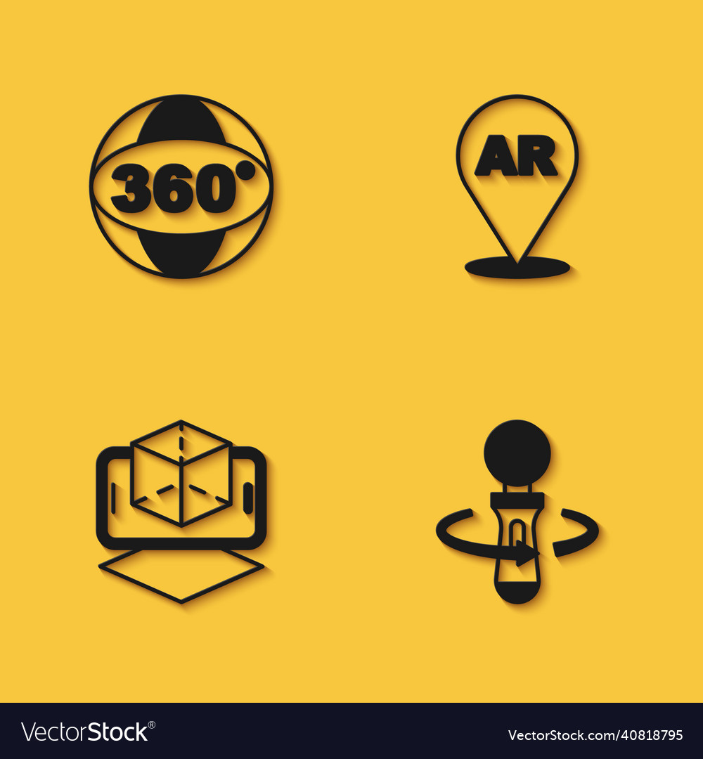 Set 360 degree view vr controller game 3d Vector Image Set 360 degree view vr controller game 3d