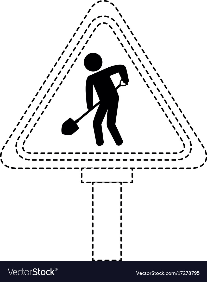 Traffic signal road under construction