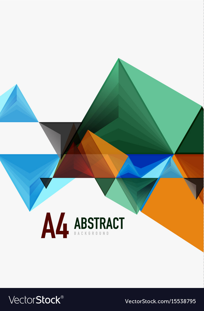 Triangular low poly a4 size geometric
