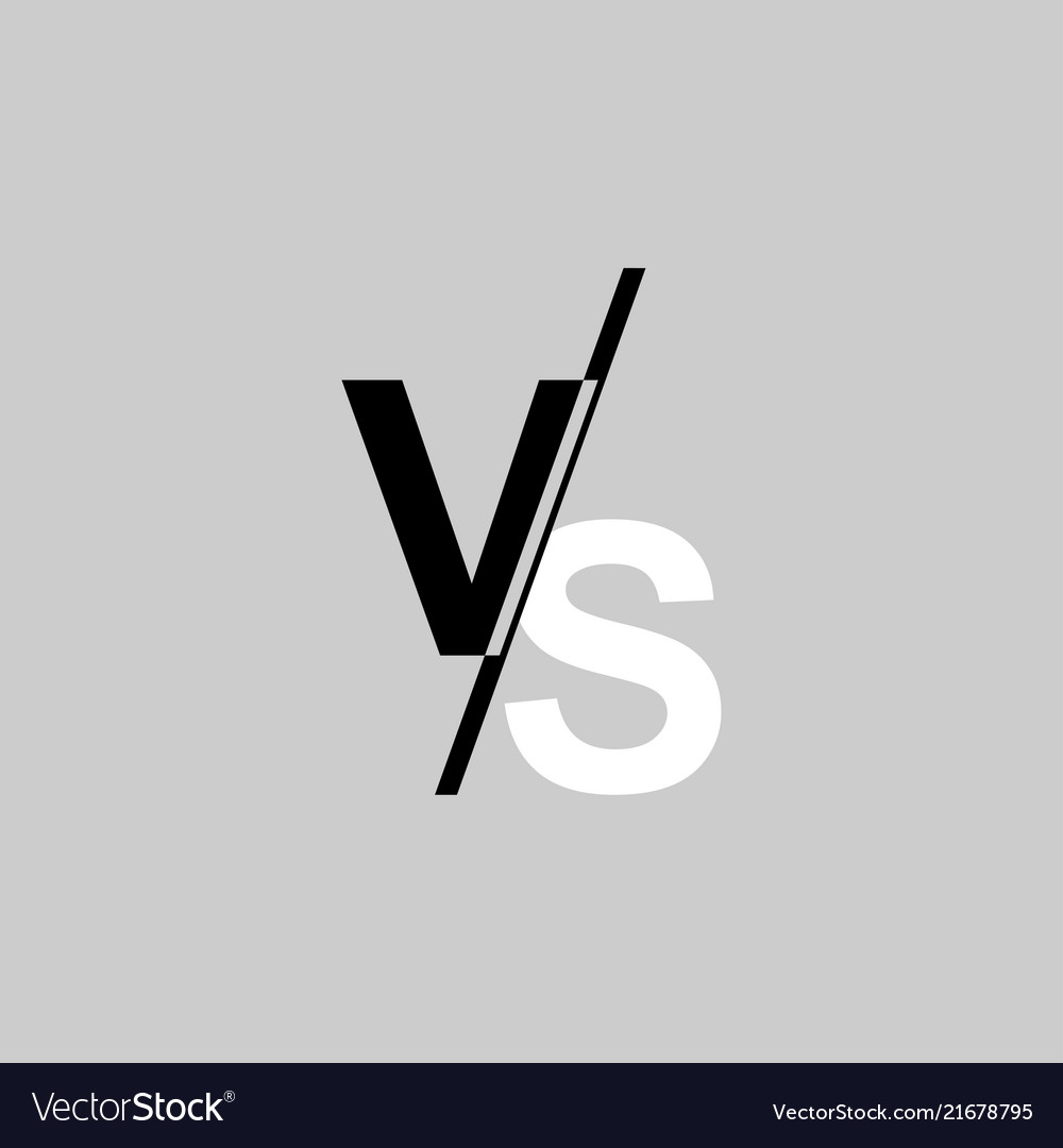 Versus vs letters