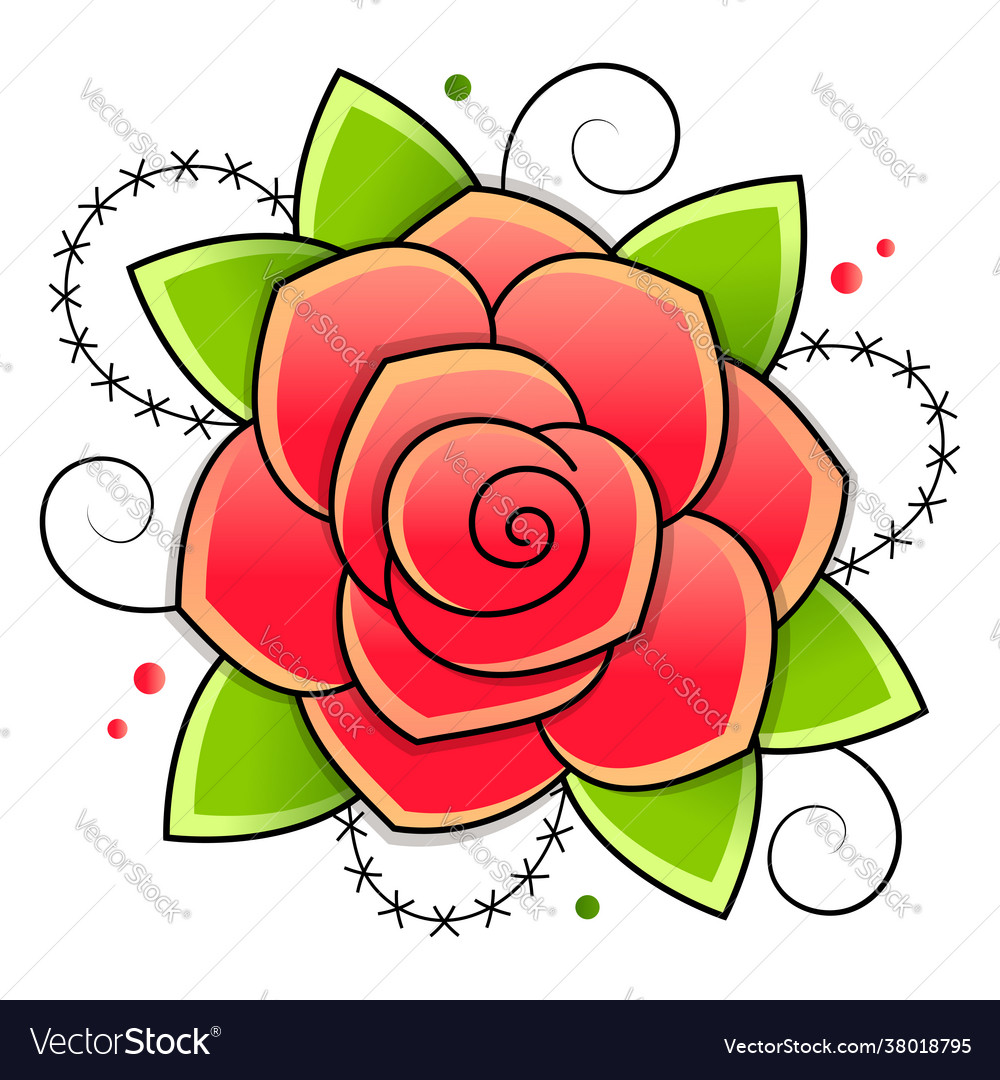 With isolated black and red roses Royalty Free Vector Image