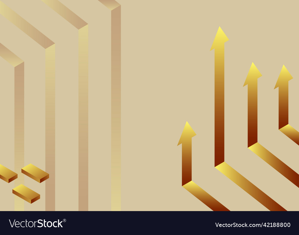 Arrow system pointing upwards symbolizing vector image Arrow system pointing upwards symbolizing
