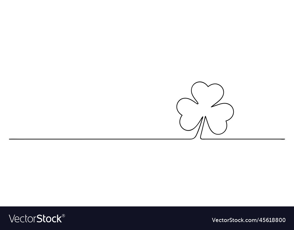 Clover leaf continuous one line drawing single