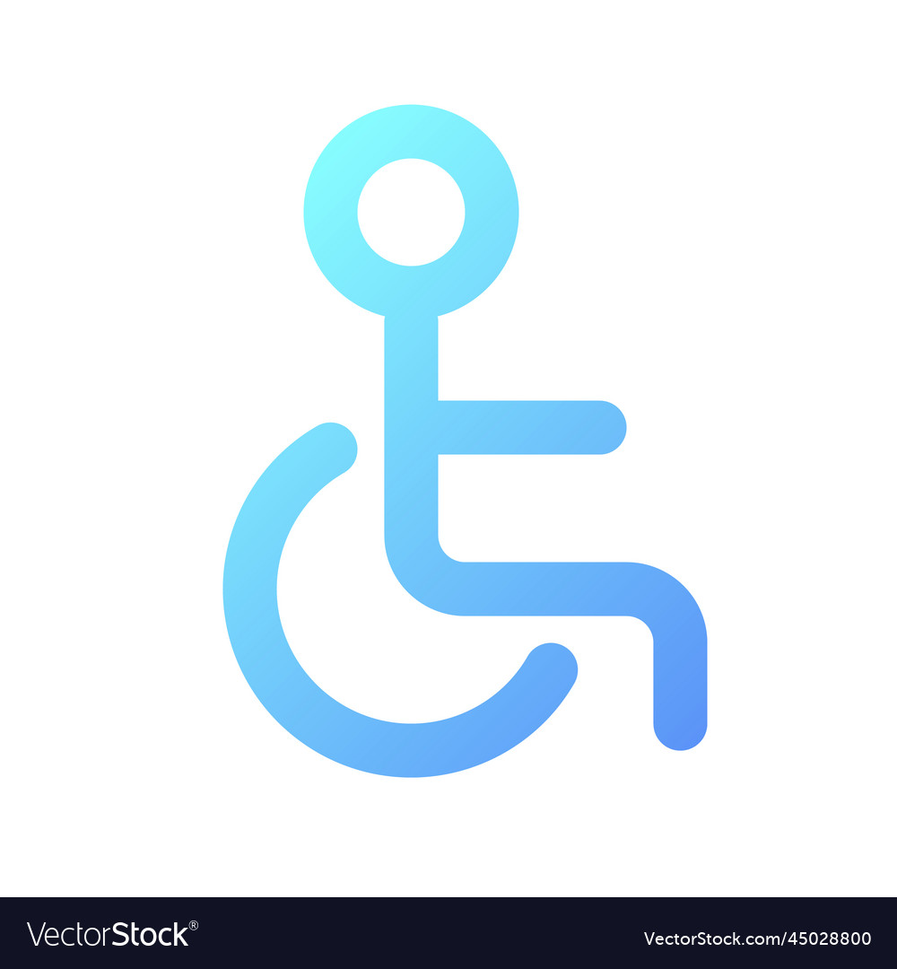 Disability pixel perfect gradient linear ui icon vector image Disability pixel perfect gradient linear ui icon