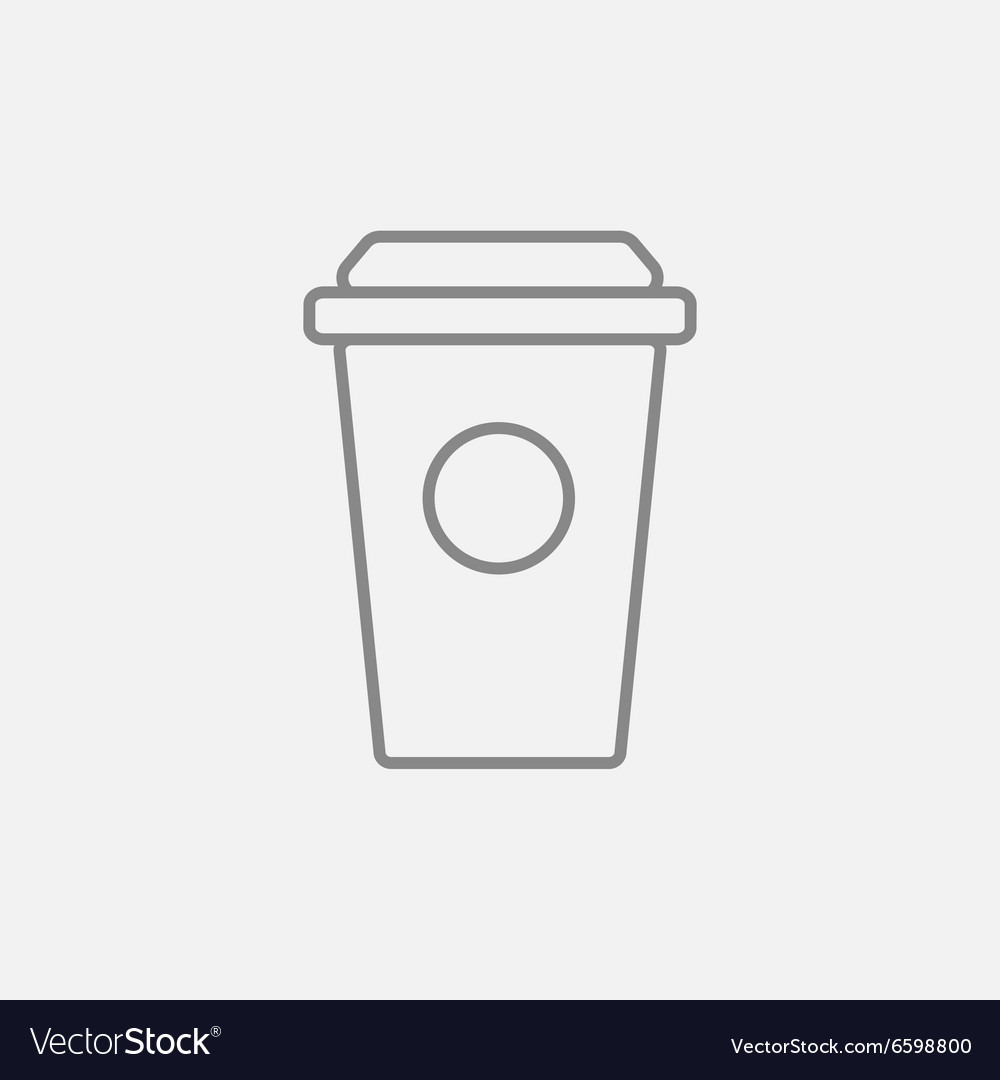 Disposable cup line icon