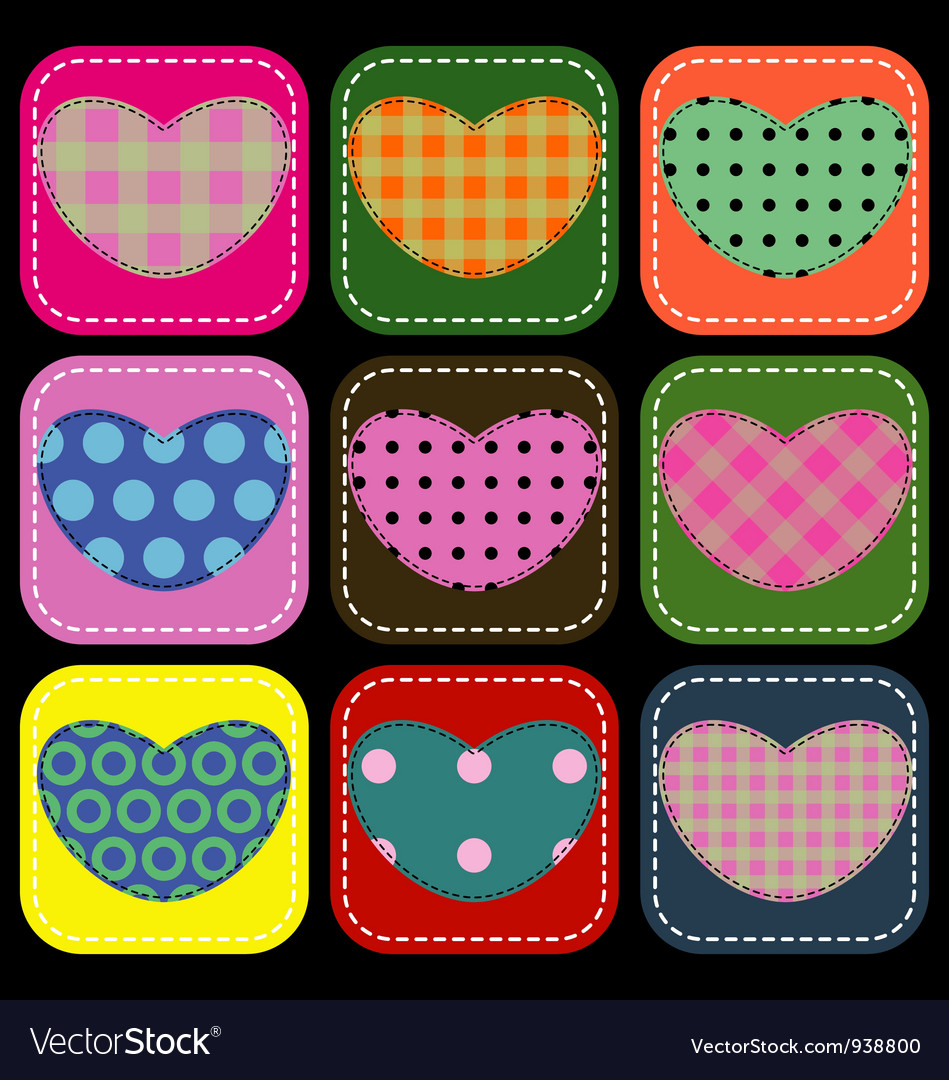 Heart Pattern Fabric Background