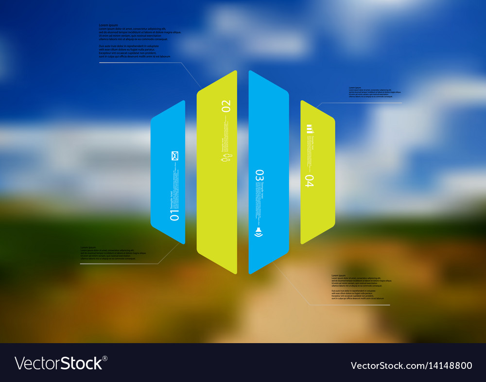 Infographic template with hexagon vertically