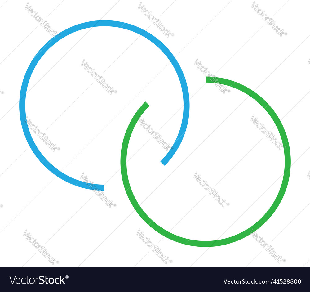 Interlace interconnected intersecting circles