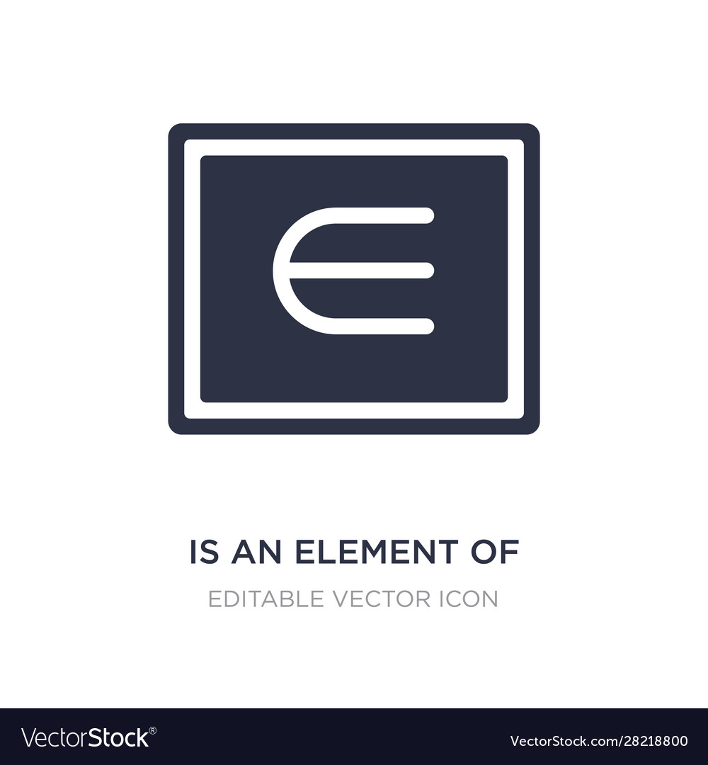 Is an element icon on white background simple